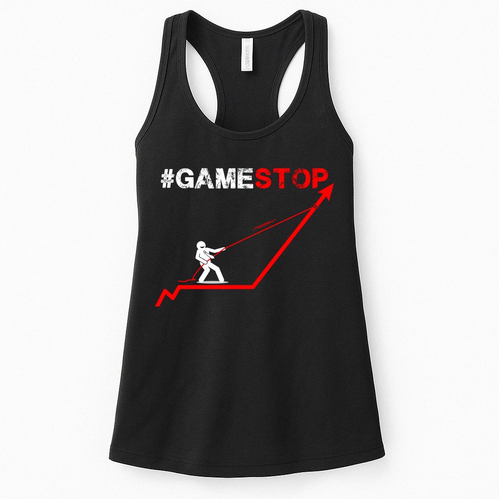 Hashtag Gamestop #gamestop Stock Market GME Womens Tank Top