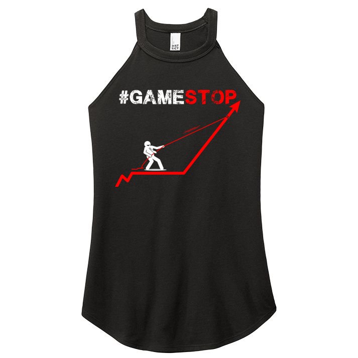 Hashtag Gamestop #gamestop Stock Market GME Women's Perfect Tri Rocker Tank
