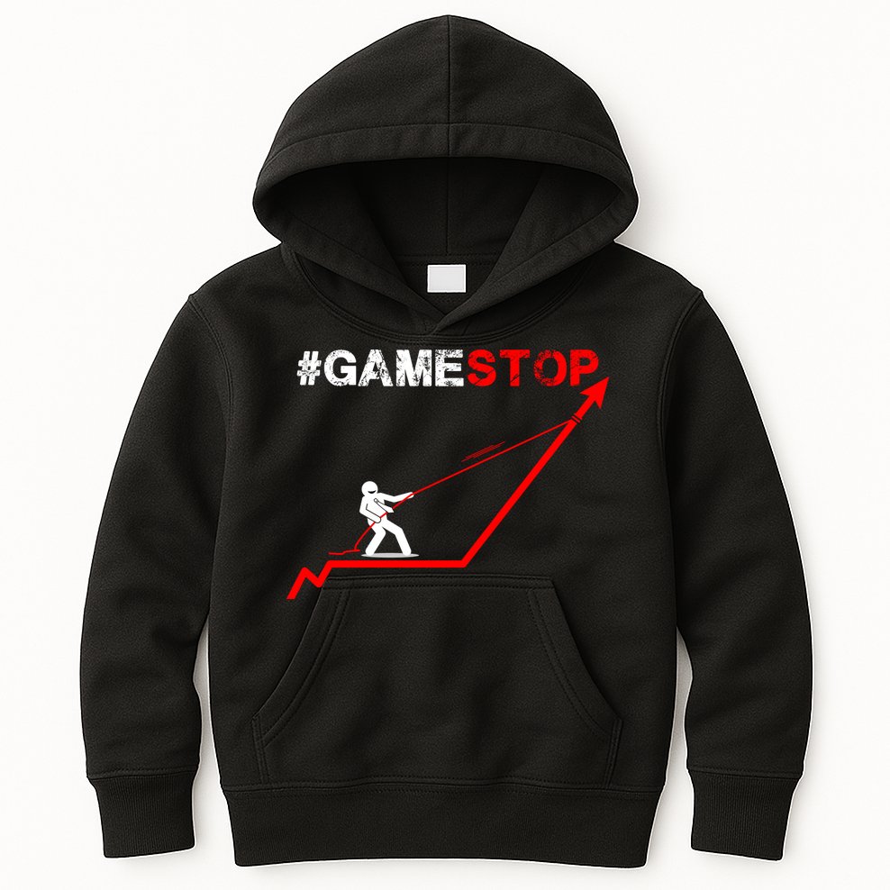 Hashtag Gamestop #gamestop Stock Market GME Kids Hoodie