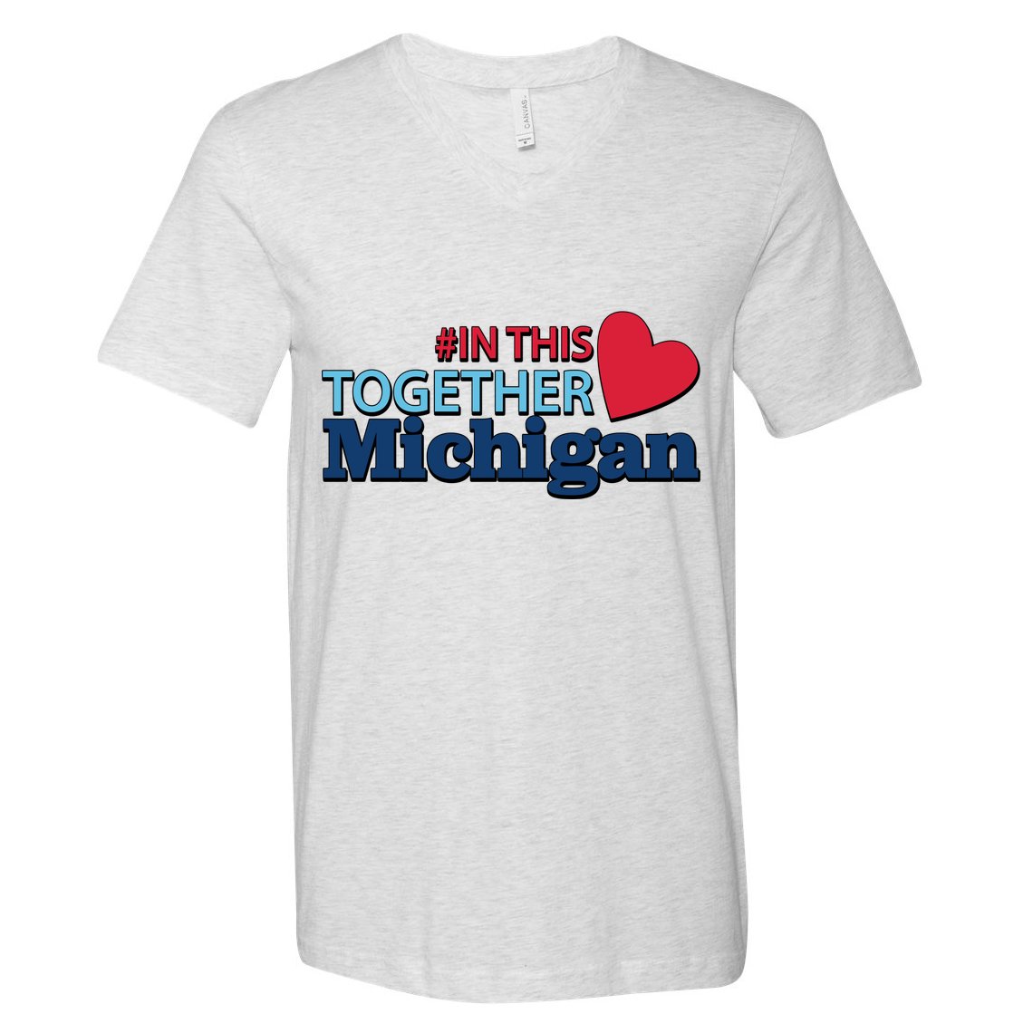 Hashtag In This Together Michigan V-Neck T-Shirt
