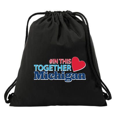 Hashtag In This Together Michigan Drawstring Bag
