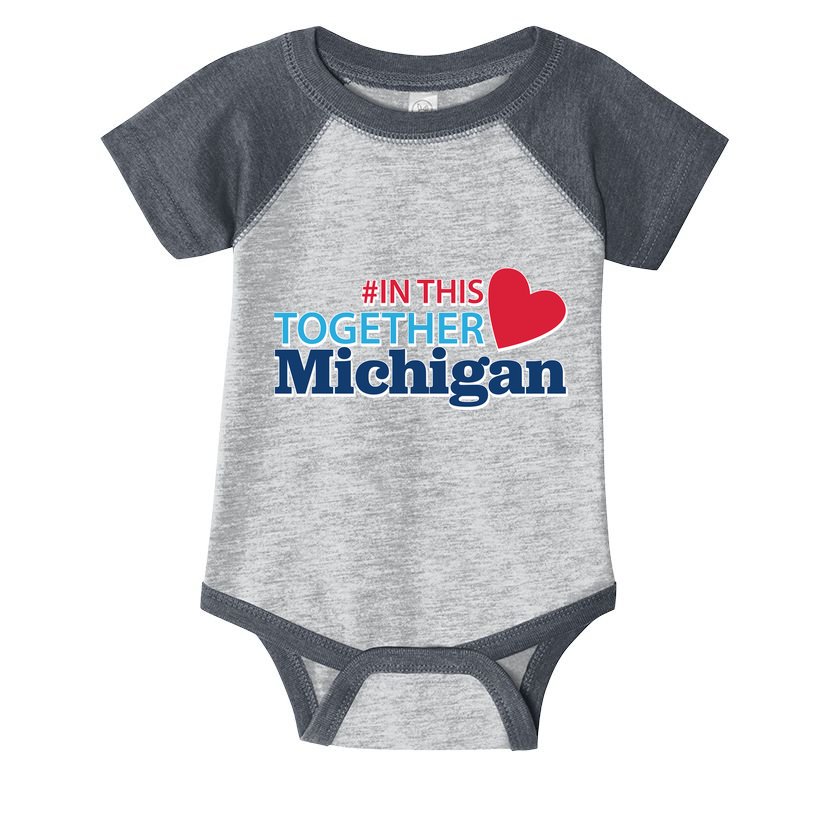Hashtag In This Together Michigan Infant Baby Jersey Bodysuit