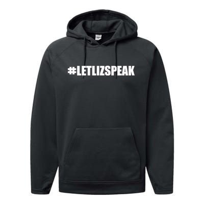 Hashtag Let Liz Speak Nevertheless She Persisted Performance Fleece Hoodie