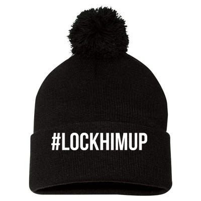Hashtag Lock Him Up #lockhimup Pom Pom 12in Knit Beanie