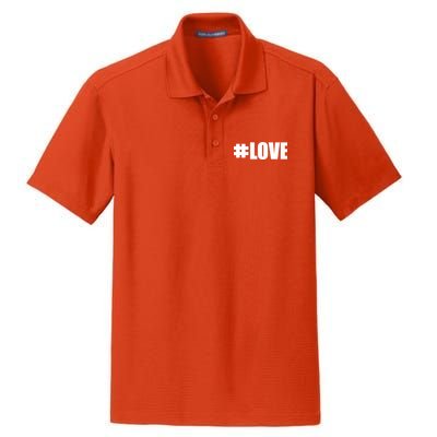 Hashtag Love #Love Valentine's Day Logo Dry Zone Grid Polo