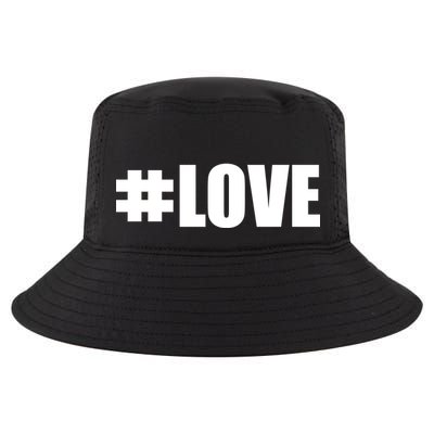 Hashtag Love #Love Valentine's Day Logo Cool Comfort Performance Bucket Hat