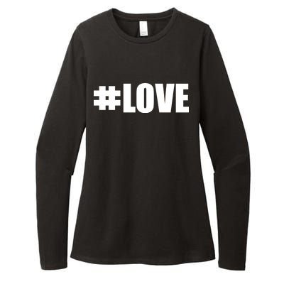 Hashtag Love #Love Valentine's Day Logo Womens CVC Long Sleeve Shirt