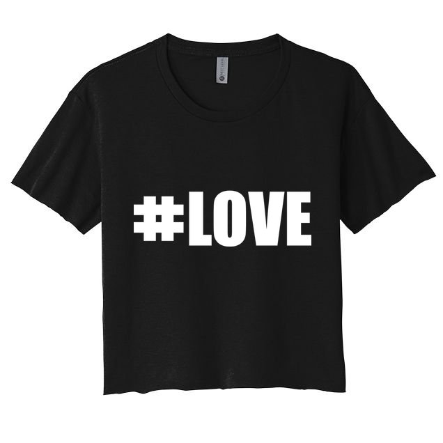 Hashtag Love #Love Valentine's Day Logo Crop Top