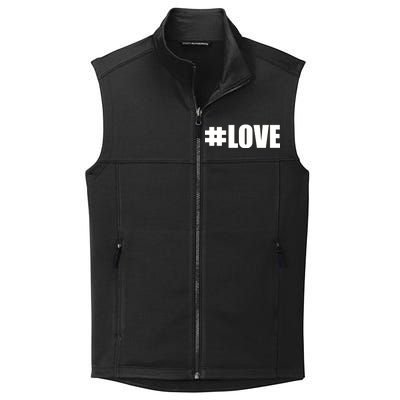 Hashtag Love #Love Valentine's Day Logo Collective Smooth Fleece Vest