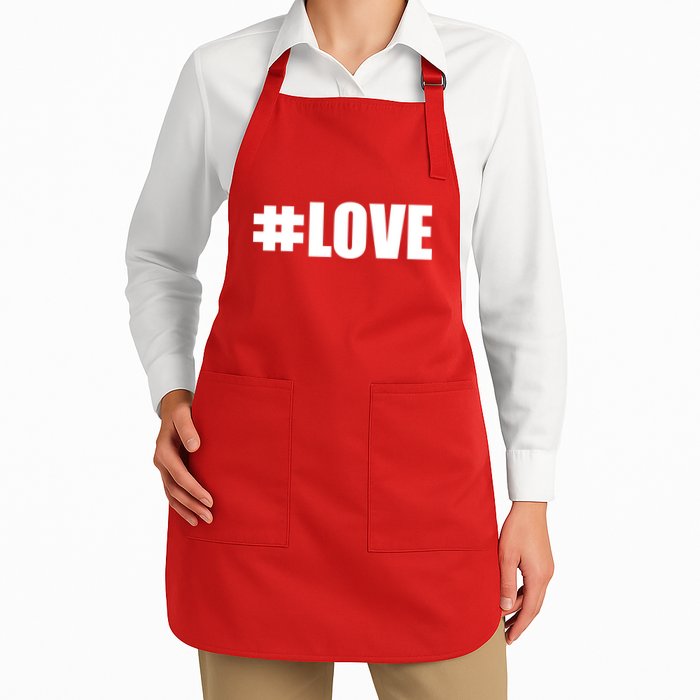 Hashtag Love #Love Valentine's Day Logo Apron