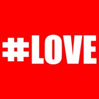 Hashtag Love #Love Valentine's Day Logo Apron