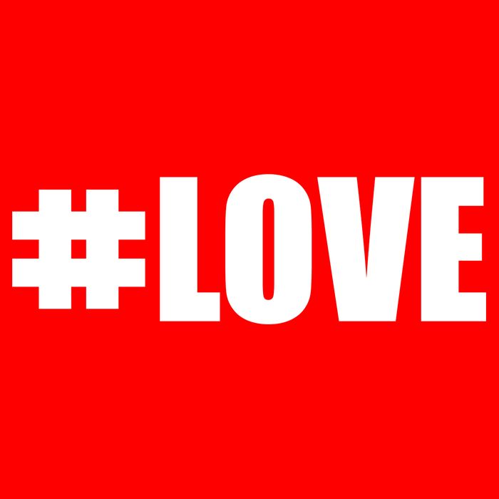 Hashtag Love #Love Valentine's Day Logo Apron