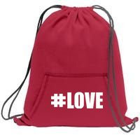 Hashtag Love #Love Valentine's Day Logo Sweatshirt Cinch Pack Bag