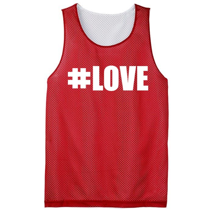 Hashtag Love #Love Valentine's Day Logo Mesh Reversible Basketball Jersey Tank