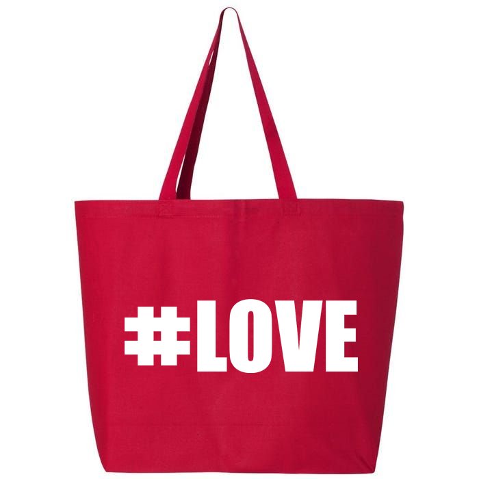 Hashtag Love #Love Valentine's Day Logo 25L Jumbo Tote