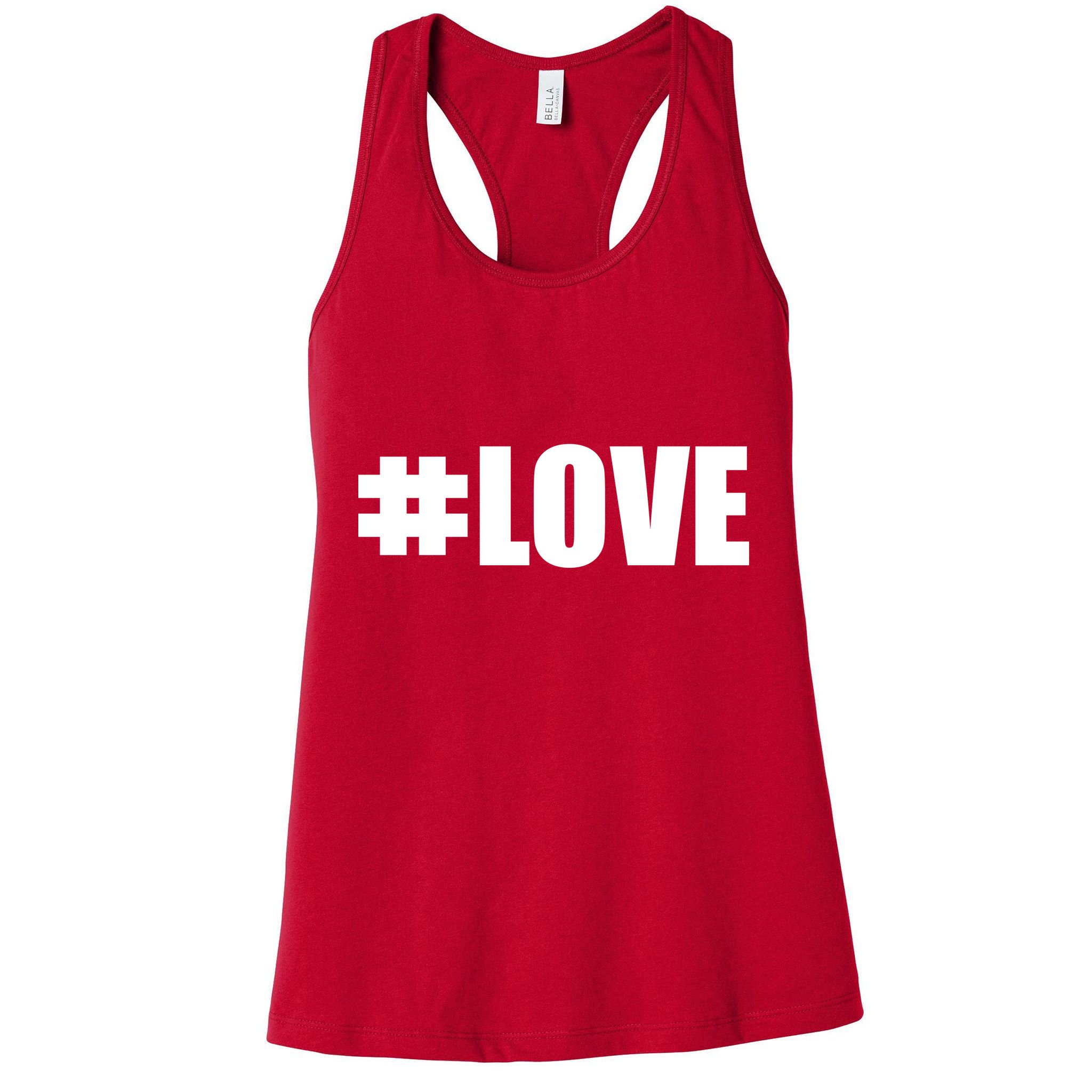 Hashtag Love #Love Valentine's Day Logo Womens Tank Top