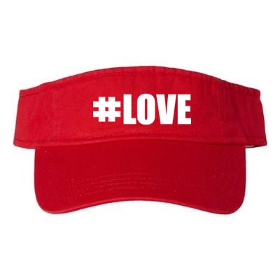 Hashtag Love #Love Valentine's Day Logo Visor