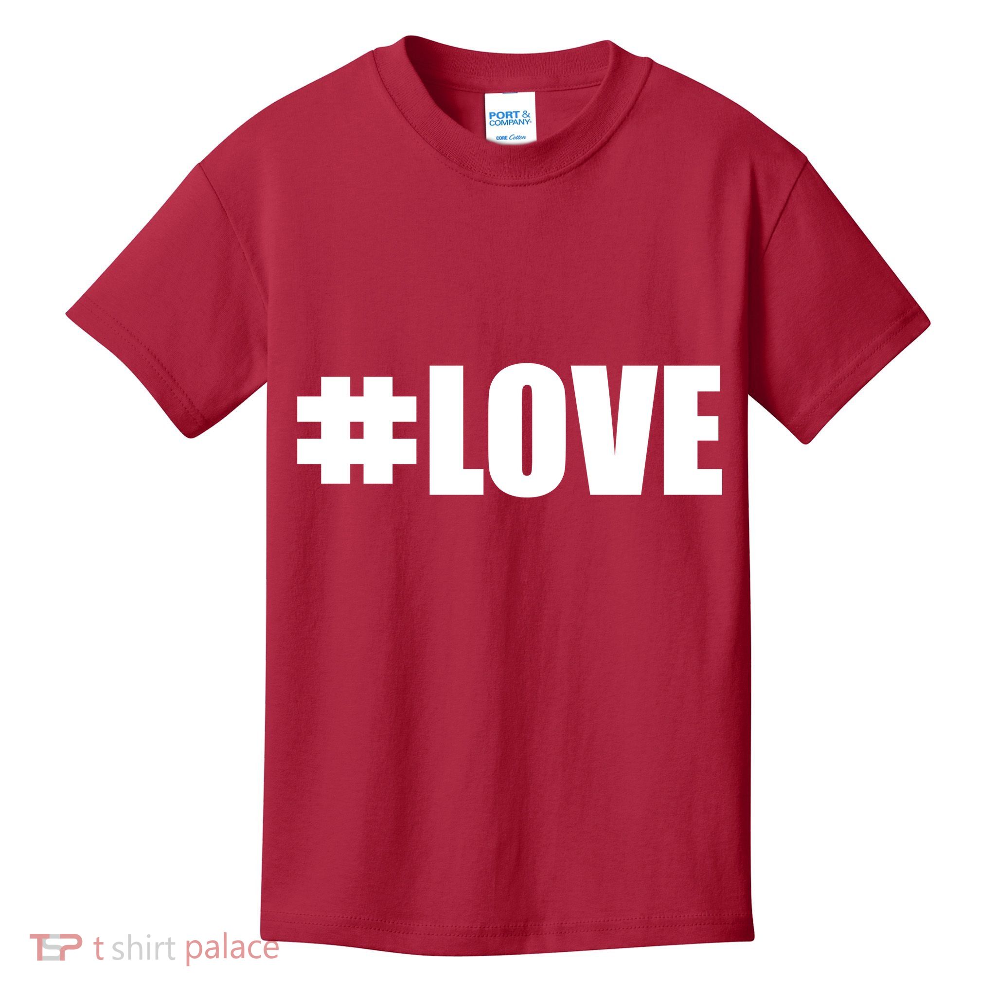 Hashtag Love #Love Valentine's Day Logo Kids T-Shirt