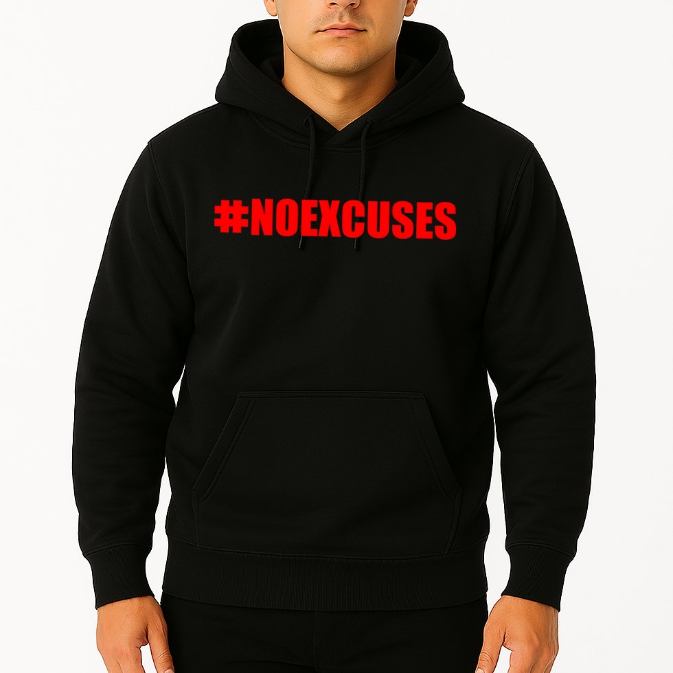 Hashtag No Excuses Fitness Gym #NOEXCUSES Hoodie