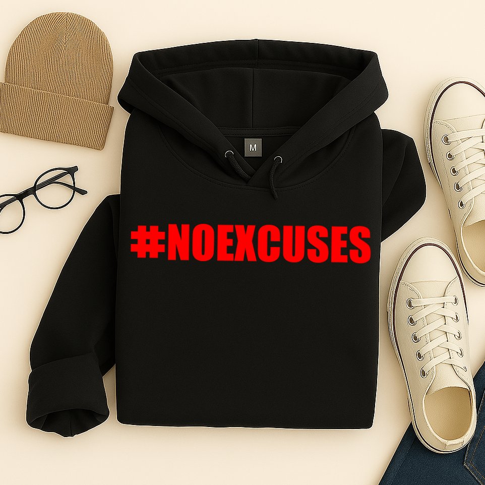 Hashtag No Excuses Fitness Gym #NOEXCUSES Hoodie