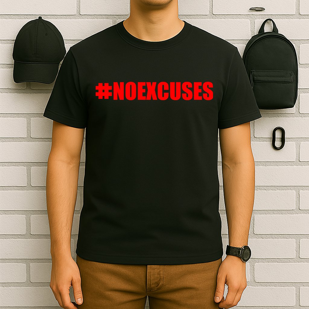 Hashtag No Excuses Fitness Gym #NOEXCUSES T-Shirt