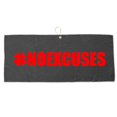 Hashtag No Excuses Fitness Gym #NOEXCUSES Large Microfiber Waffle Golf Towel