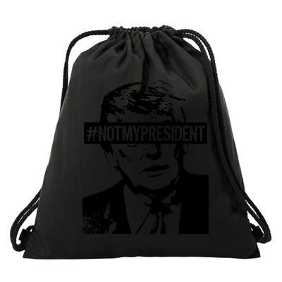 Hashtag Not My President Anti Donald Trump Drawstring Bag