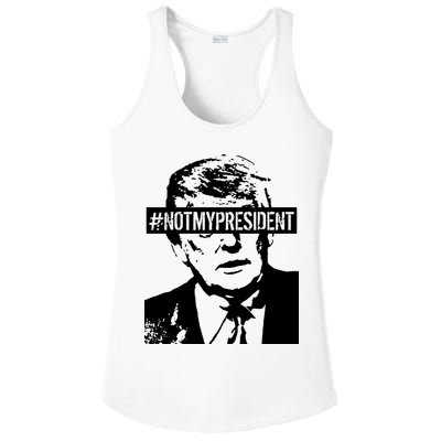 Hashtag Not My President Anti Donald Trump Ladies PosiCharge Competitor Racerback Tank