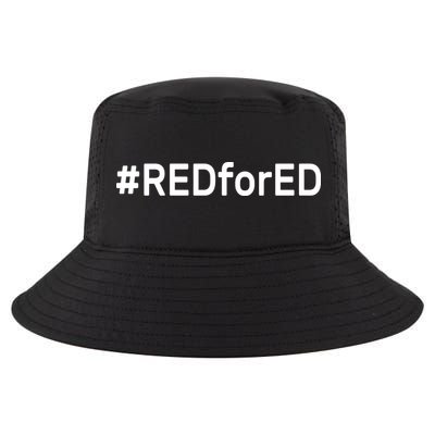 Hashtag #RedForEd Red for Ed Arizona Teacher Protest Cool Comfort Performance Bucket Hat