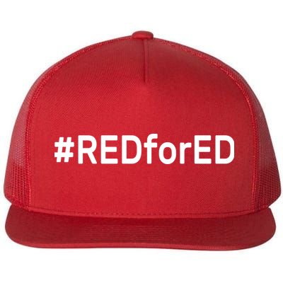 Hashtag #RedForEd Red for Ed Arizona Teacher Protest Flatbill Hat
