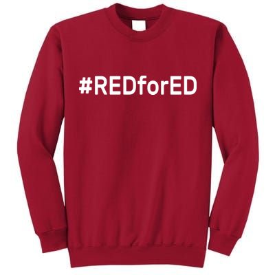 Hashtag #RedForEd Red for Ed Arizona Teacher Protest Tall Sweatshirt
