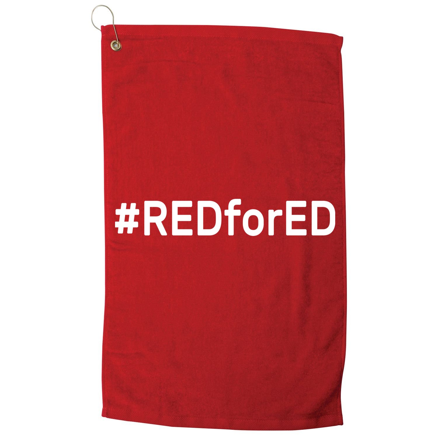 Hashtag #RedForEd Red for Ed Arizona Teacher Protest Golf Towel