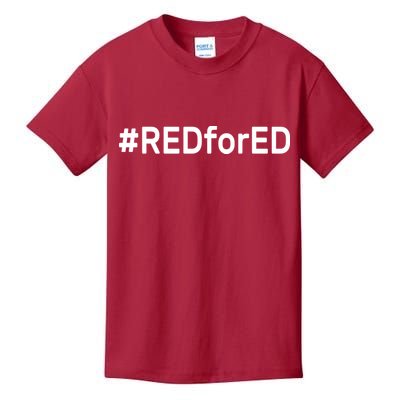 Hashtag #RedForEd Red for Ed Arizona Teacher Protest Kids T-Shirt