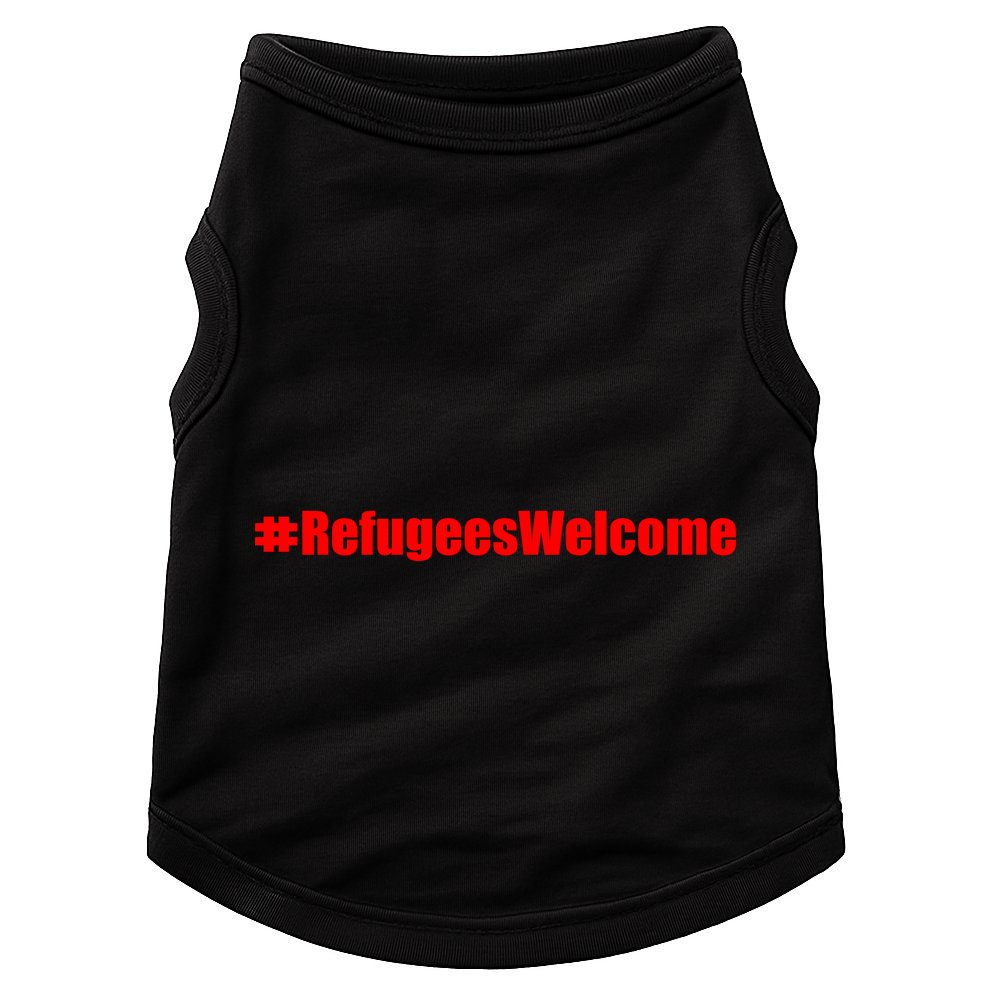 Hashtag Refugees Welcome Anti Travel Ban Doggie Tank