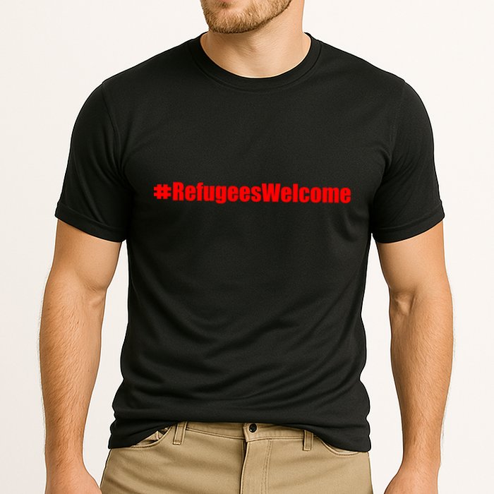 Hashtag Refugees Welcome Anti Travel Ban Performance Shirt