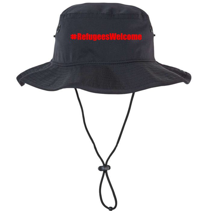 Hashtag Refugees Welcome Anti Travel Ban Legacy Cool Fit Booney Bucket Hat