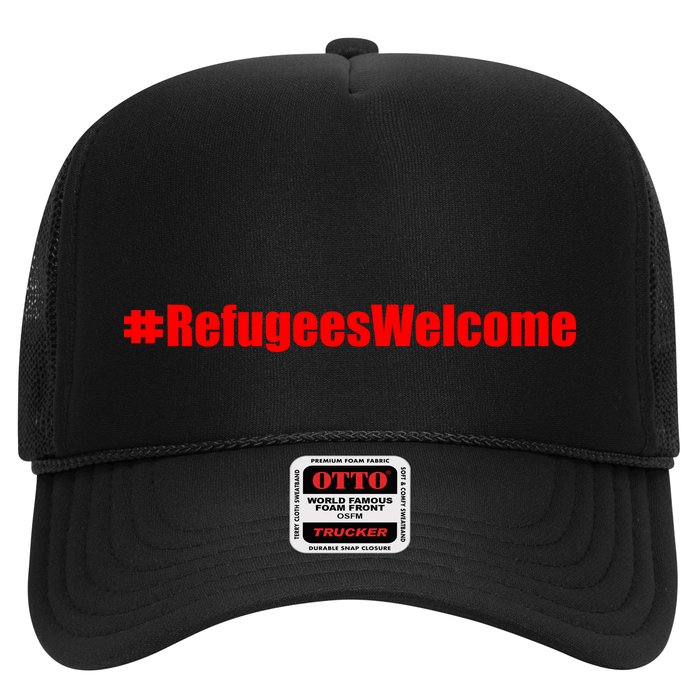 Hashtag Refugees Welcome Anti Travel Ban Trucker Hat