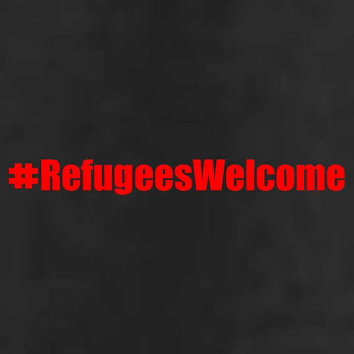 Hashtag Refugees Welcome Anti Travel Ban Trucker Hat