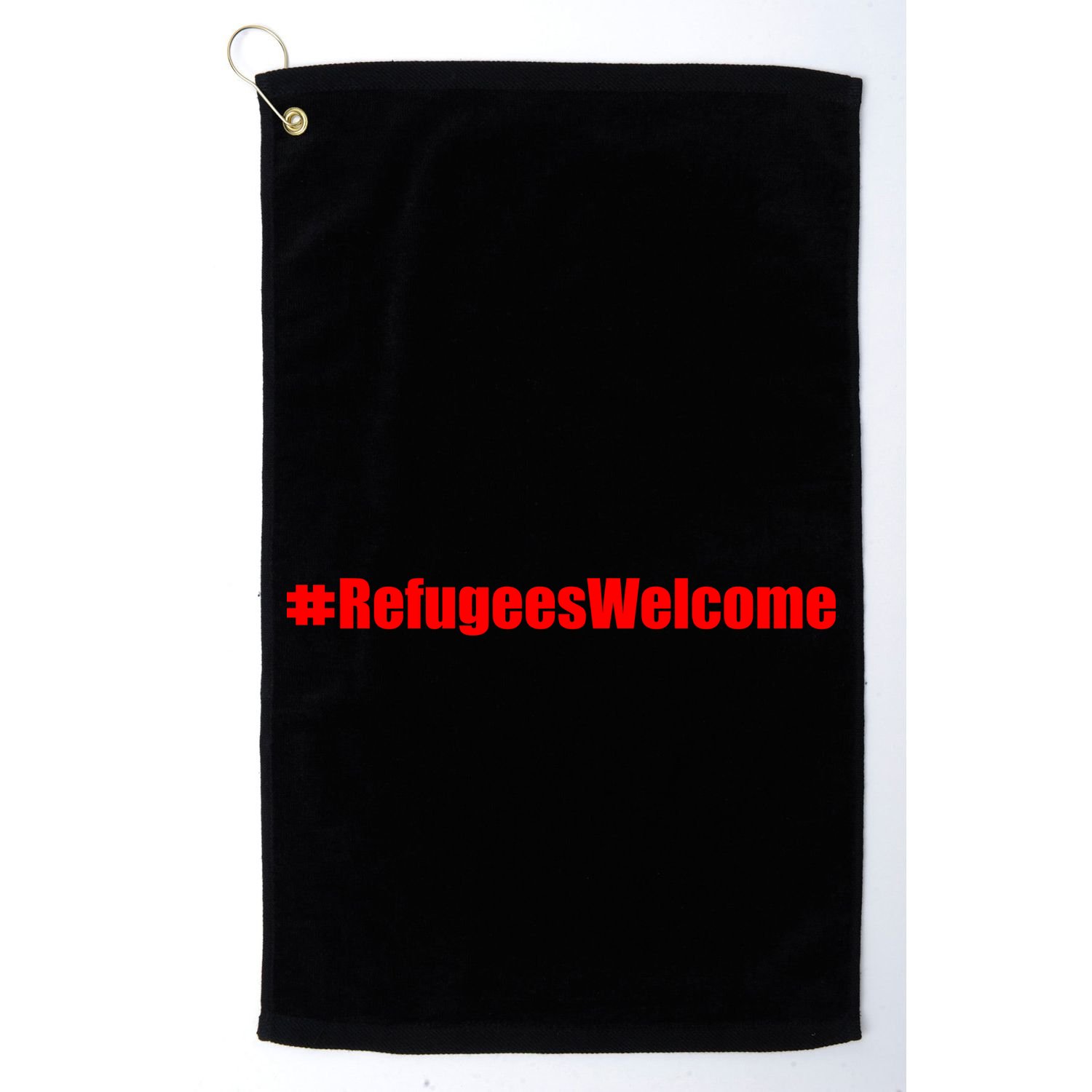Hashtag Refugees Welcome Anti Travel Ban Golf Towel