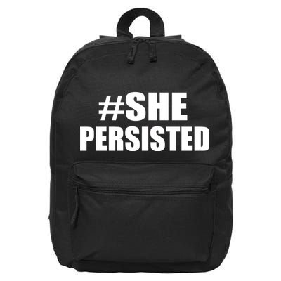Hashtag She Persisted 16 in Basic Backpack