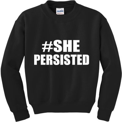 Hashtag She Persisted Kids Sweatshirt
