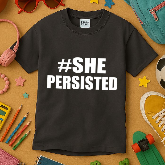 Hashtag She Persisted Kids T-Shirt