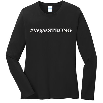 Hashtag VegasSTRONG Vegas Strong Ladies Long Sleeve Shirt
