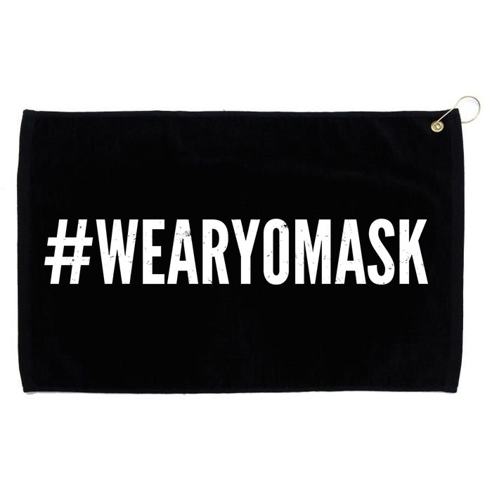 Hashtag Wear Yo Mask Grommeted Golf Towel