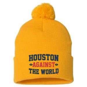 Houston Against The World Pom Pom 12in Knit Beanie