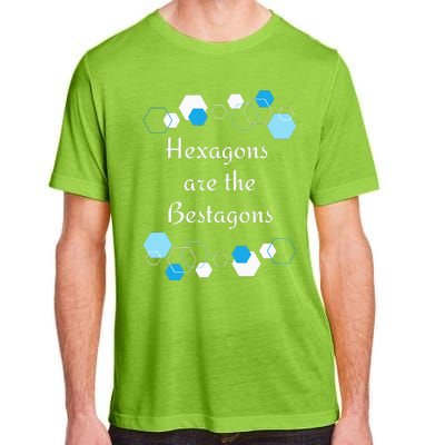 Hexagons are the Bestagons! Geometry Math Teacher Funny Fun Adult ChromaSoft Performance T-Shirt