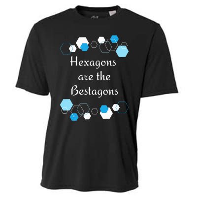 Hexagons are the Bestagons! Geometry Math Teacher Funny Fun Cooling Performance Crew T-Shirt