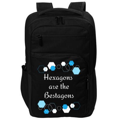 Hexagons are the Bestagons! Geometry Math Teacher Funny Fun Impact Tech Backpack