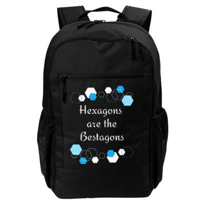 Hexagons are the Bestagons! Geometry Math Teacher Funny Fun Daily Commute Backpack