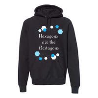 Hexagons are the Bestagons! Geometry Math Teacher Funny Fun Premium Hoodie